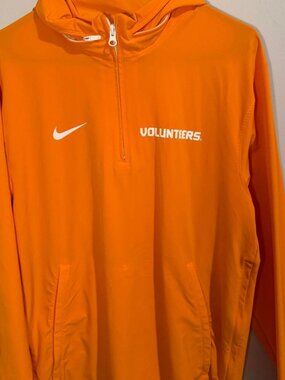 Nike Tennessee Team Issued Hooded Quarter Zip Men's M Orange